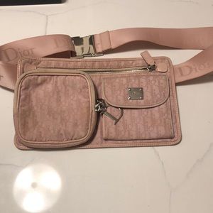 Pink Dior belt bag